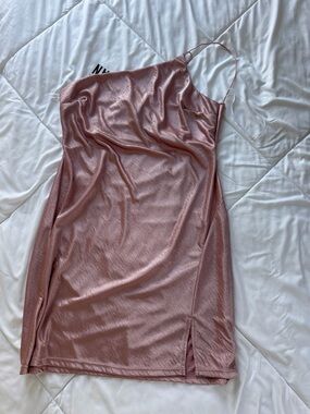 Urban Outfitters Dusty Rose Satin Slip Mini Dress